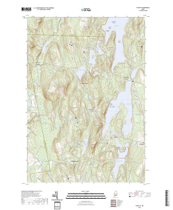 US Topo 7.5-minute map for Fayette ME