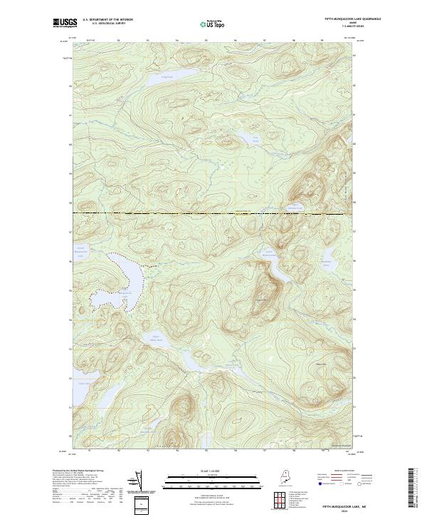 US Topo 7.5-minute map for Fifth Musquacook Lake ME