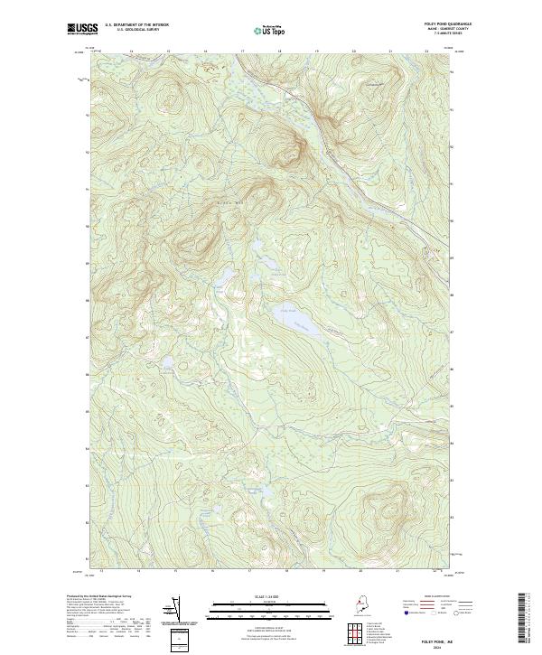 US Topo 7.5-minute map for Foley Pond ME