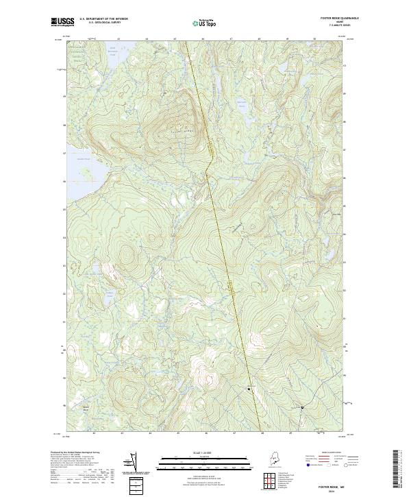 US Topo 7.5-minute map for Foster Ridge ME