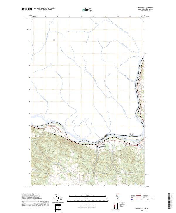 US Topo 7.5-minute map for Frenchville MENB