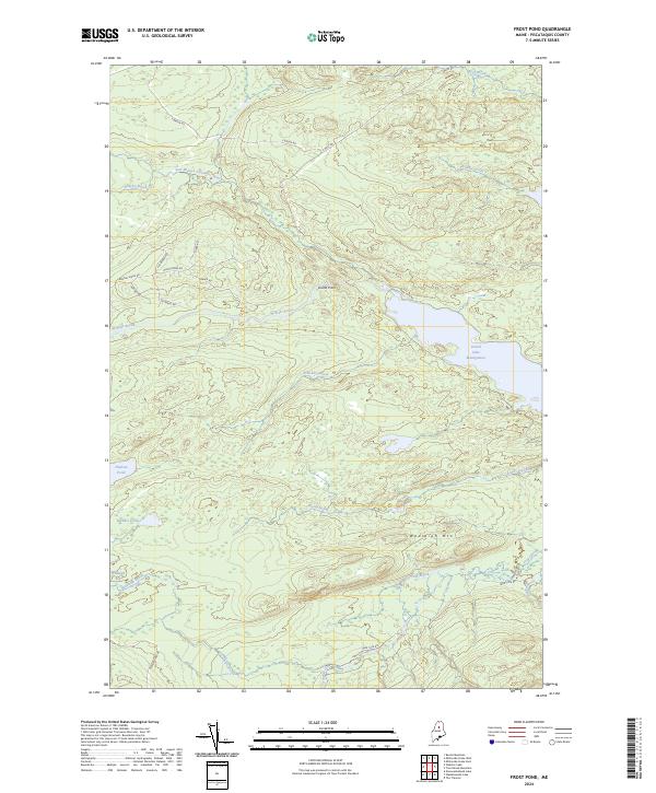 US Topo 7.5-minute map for Frost Pond ME