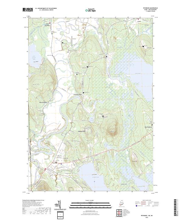 US Topo 7.5-minute map for Fryeburg MENH