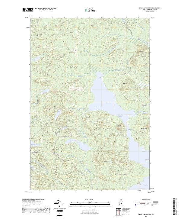 US Topo 7.5-minute map for Grand Lake Seboeis ME