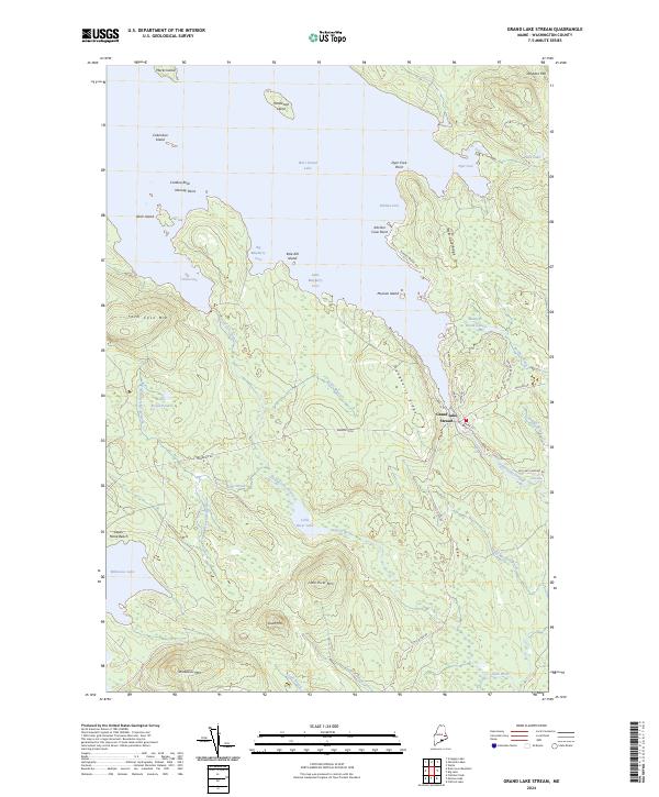 US Topo 7.5-minute map for Grand Lake Stream ME