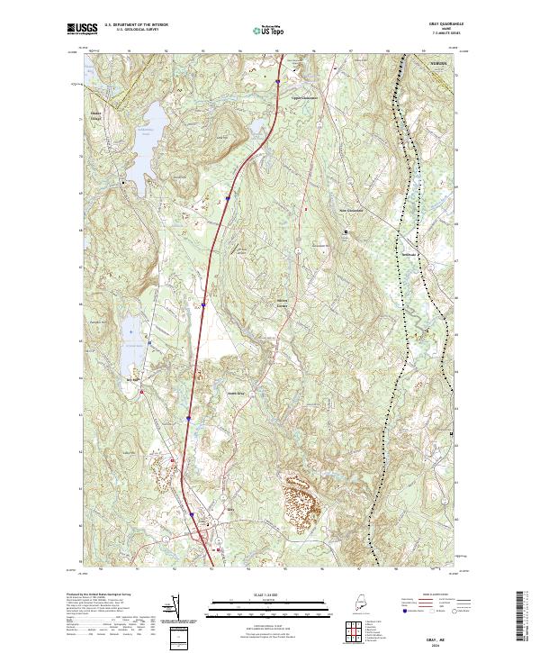 US Topo 7.5-minute map for Gray ME