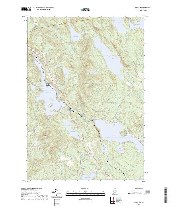 US Topo 7.5-minute map for Green Lake ME