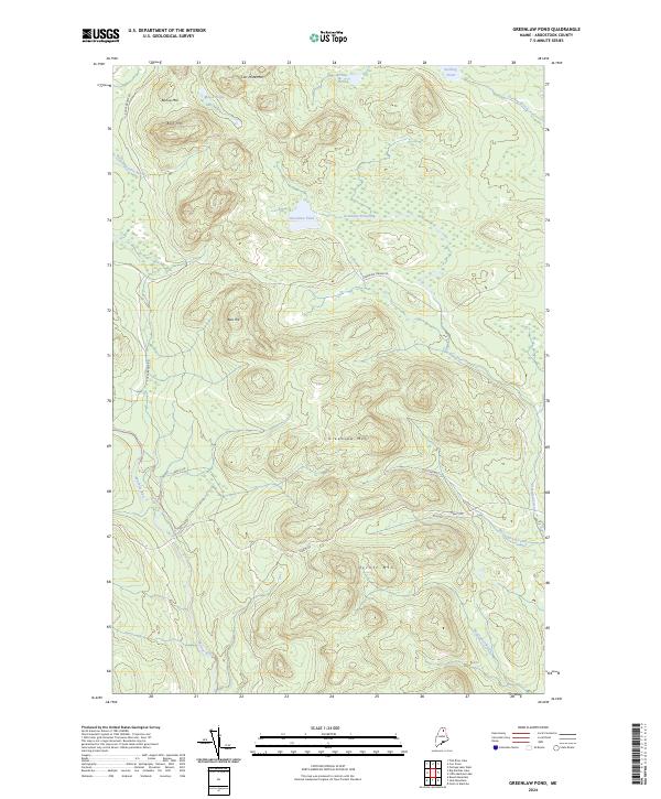 US Topo 7.5-minute map for Greenlaw Pond ME