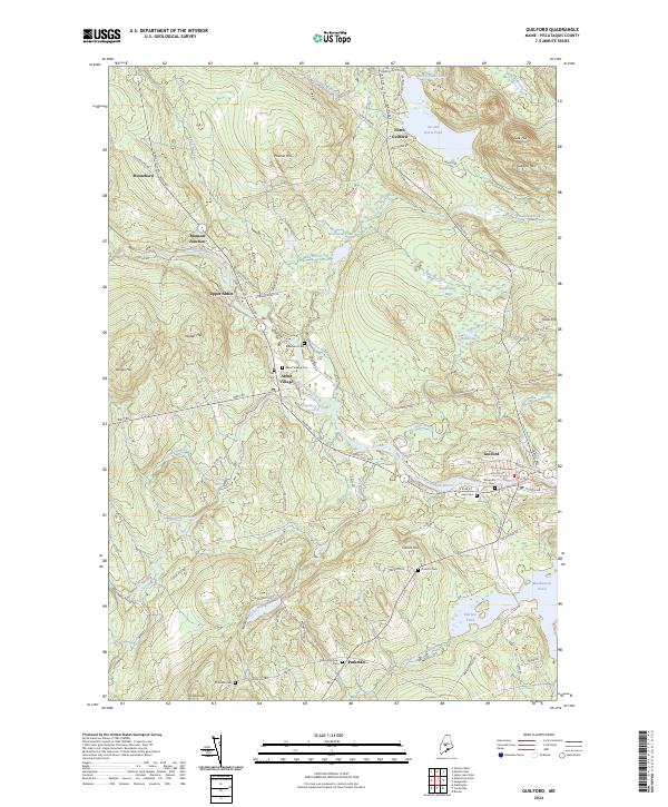 US Topo 7.5-minute map for Guilford ME