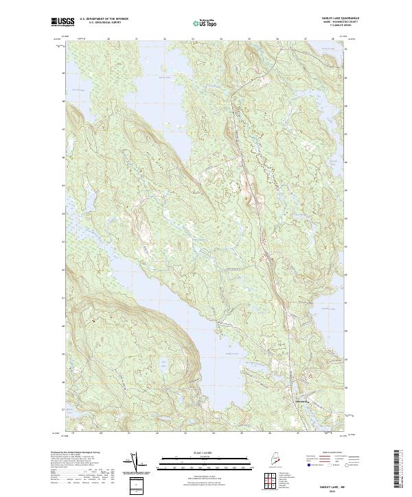 US Topo 7.5-minute map for Hadley Lake ME