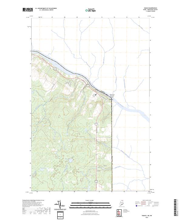 US Topo 7.5-minute map for Hamlin MENB