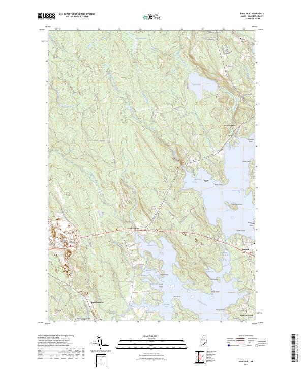 US Topo 7.5-minute map for Hancock ME