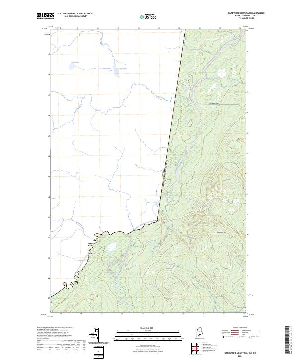 US Topo 7.5-minute map for Hardwood Mountain MEQC