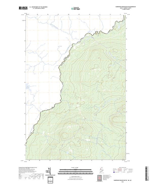 US Topo 7.5-minute map for Hardwood Mountain SW MEQC