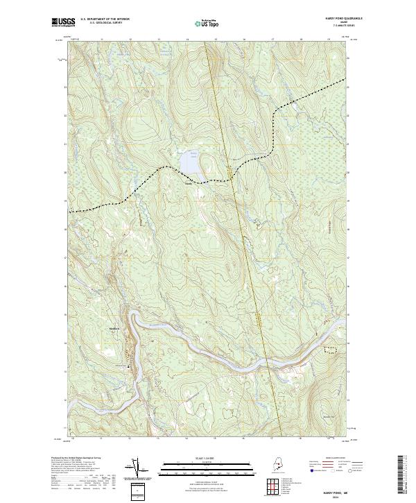 US Topo 7.5-minute map for Hardy Pond ME