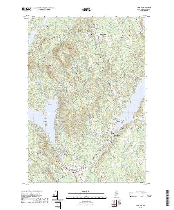 US Topo 7.5-minute map for Hartland ME