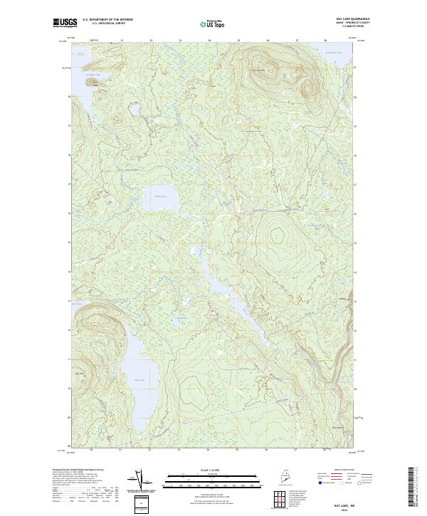 US Topo 7.5-minute map for Hay Lake ME