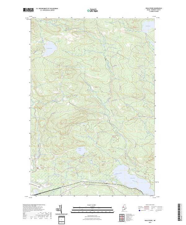 US Topo 7.5-minute map for Heald Pond ME