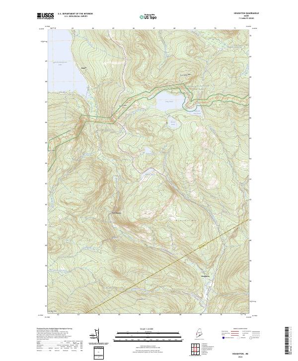 US Topo 7.5-minute map for Houghton ME