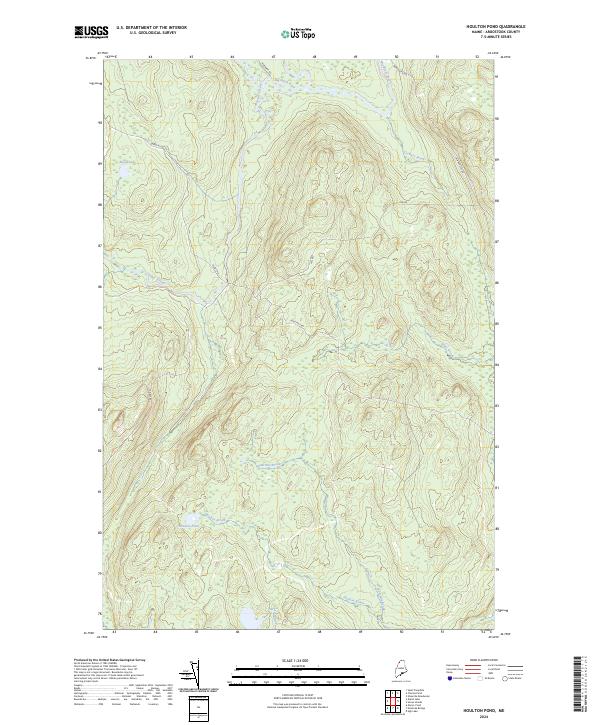 US Topo 7.5-minute map for Houlton Pond ME