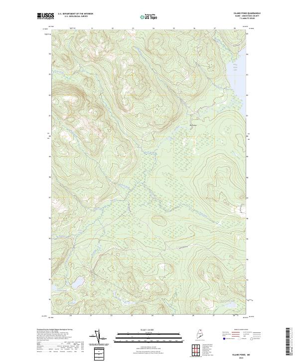 US Topo 7.5-minute map for Island Pond ME