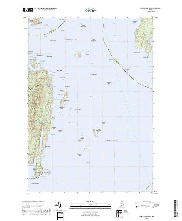 US Topo 7.5-minute map for Isle Au Haut East ME