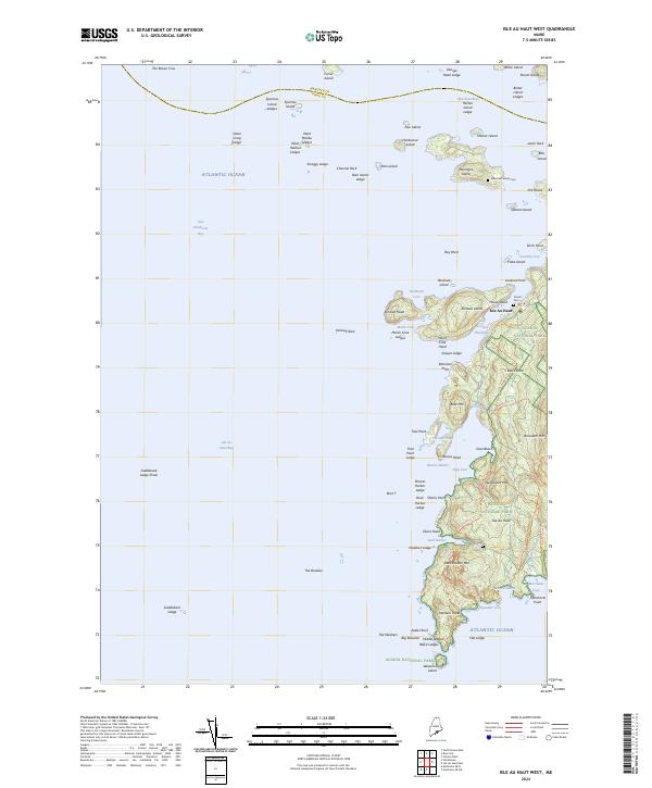 US Topo 7.5-minute map for Isle Au Haut West ME