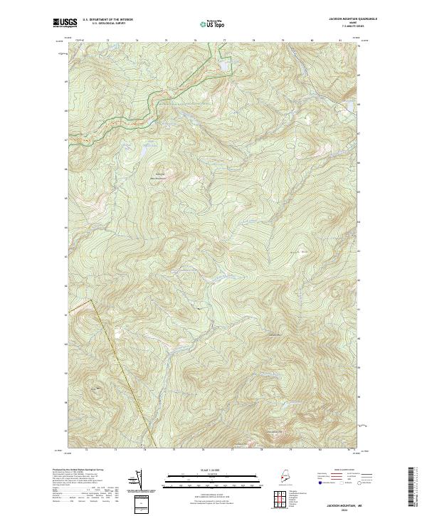 US Topo 7.5-minute map for Jackson Mountain ME