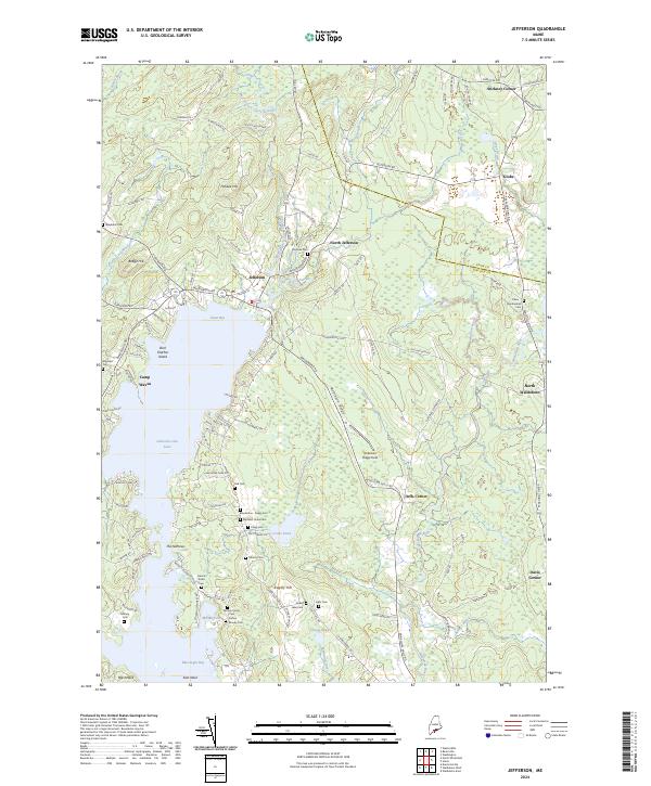 US Topo 7.5-minute map for Jefferson ME