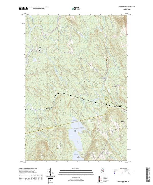 US Topo 7.5-minute map for Jimmey Mountain ME