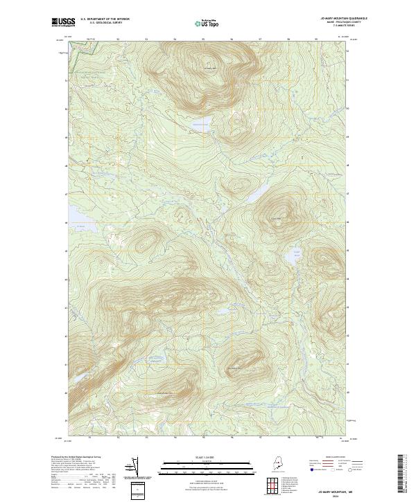 US Topo 7.5-minute map for Jo-Mary Mountain ME