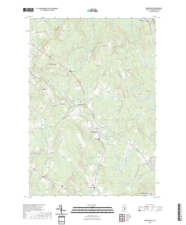 US Topo 7.5-minute map for Kenduskeag ME