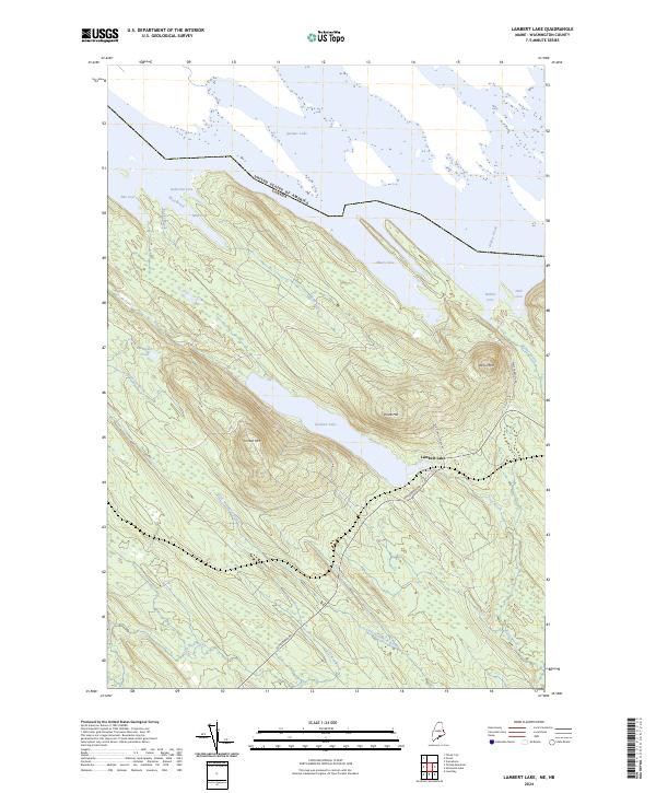 US Topo 7.5-minute map for Lambert Lake MENB