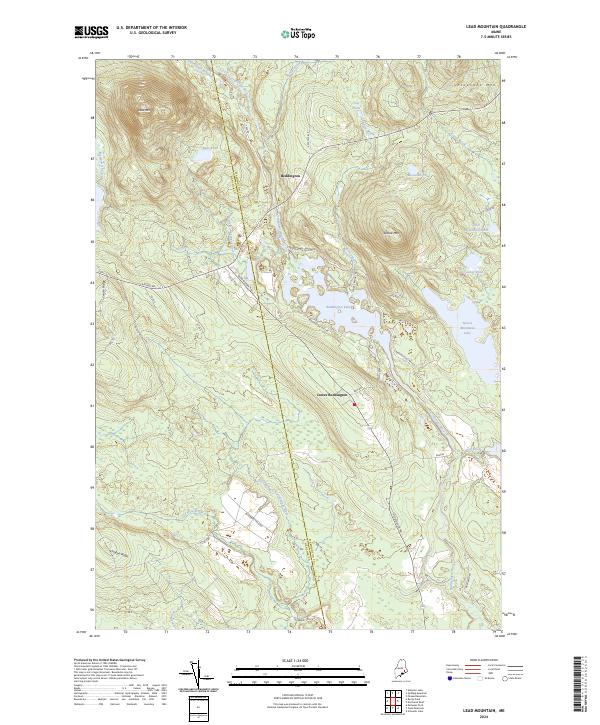 US Topo 7.5-minute map for Lead Mountain ME