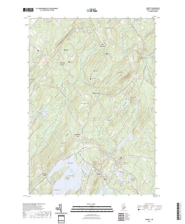 US Topo 7.5-minute map for Liberty ME