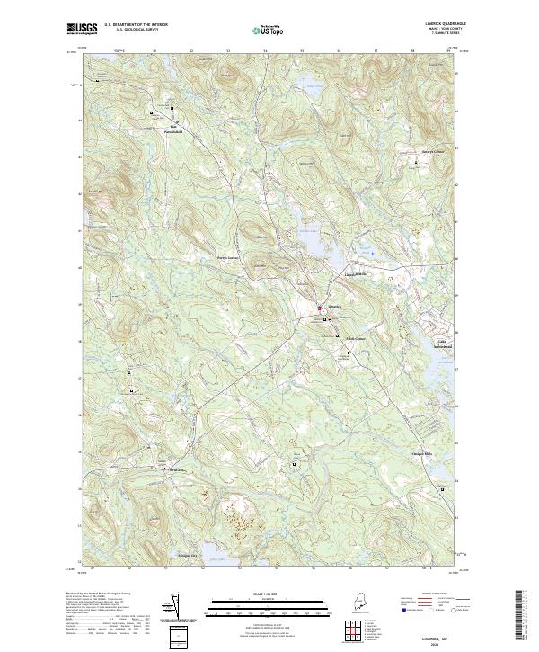 US Topo 7.5-minute map for Limerick ME