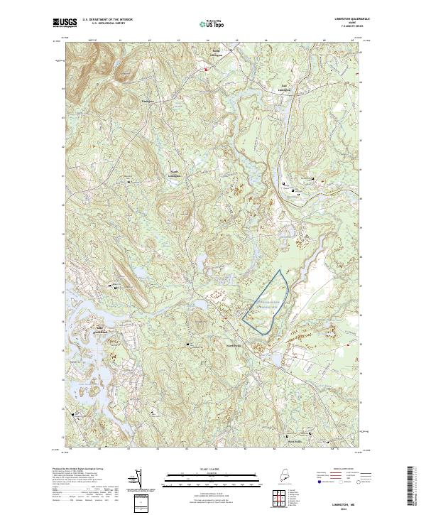 US Topo 7.5-minute map for Limington ME