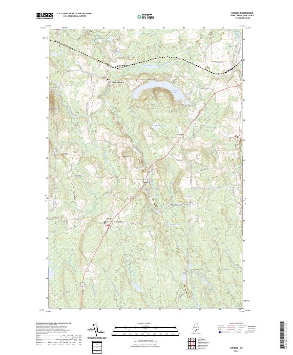 US Topo 7.5-minute map for Linneus ME