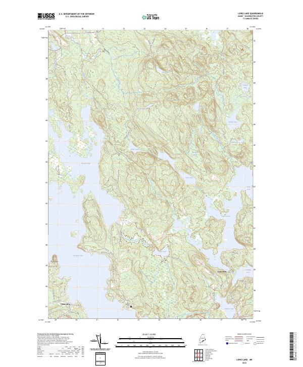 US Topo 7.5-minute map for Long Lake ME