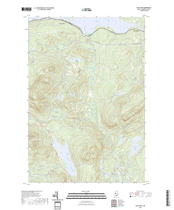 US Topo 7.5-minute map for Long Pond ME