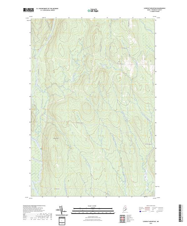 US Topo 7.5-minute map for Lookout Mountain ME