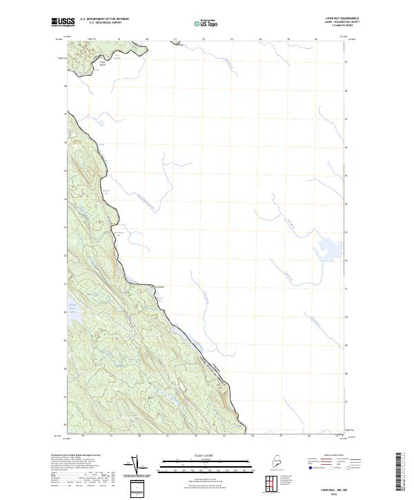 US Topo 7.5-minute map for Loon Bay MENB