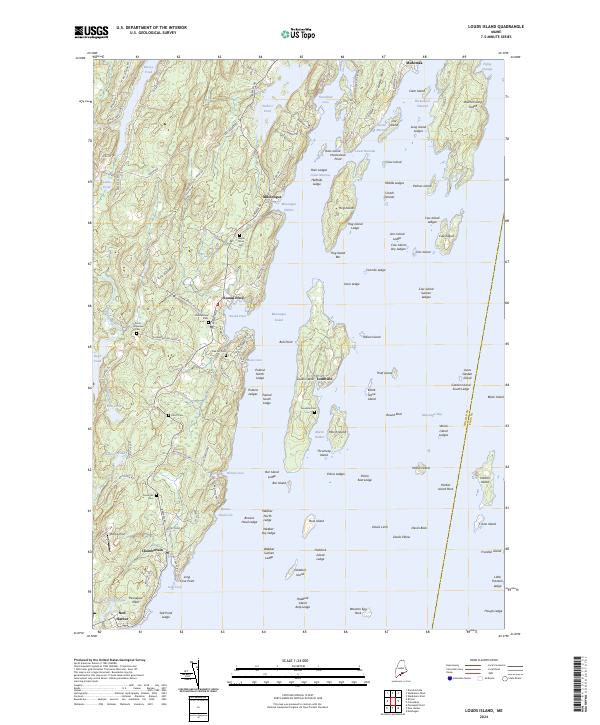 US Topo 7.5-minute map for Louds Island ME