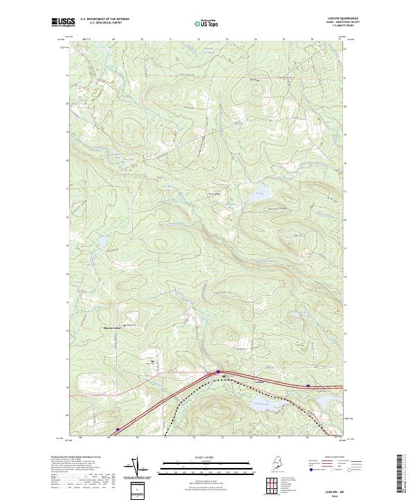 US Topo 7.5-minute map for Ludlow ME