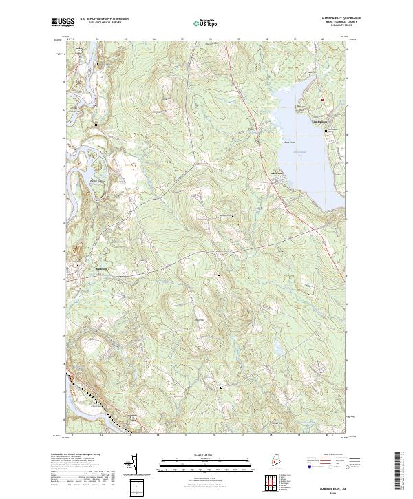 US Topo 7.5-minute map for Madison East ME