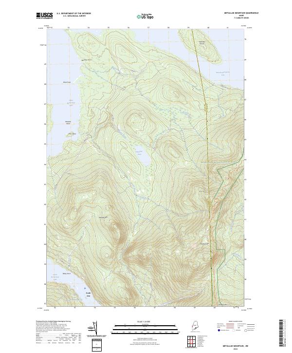 US Topo 7.5-minute map for Metallak Mountain ME