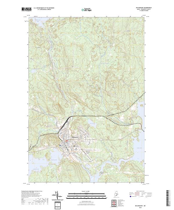 US Topo 7.5-minute map for Millinocket ME