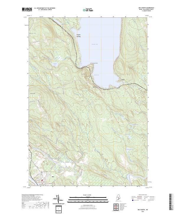 US Topo 7.5-minute map for Milo North ME