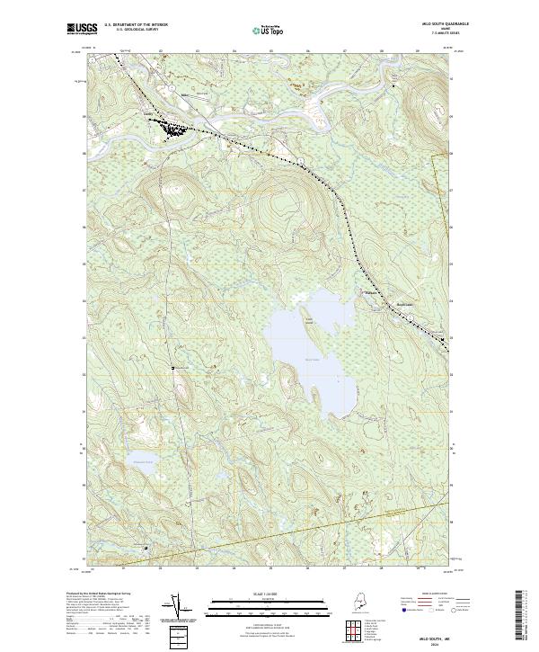 US Topo 7.5-minute map for Milo South ME