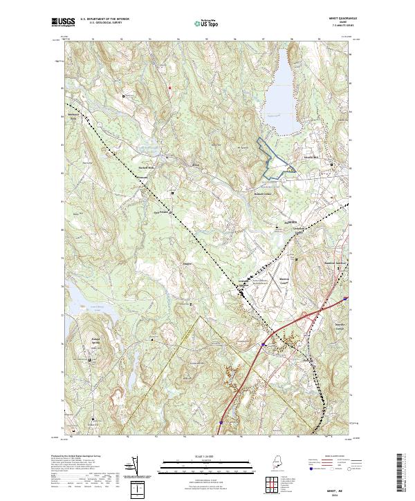 US Topo 7.5-minute map for Minot ME